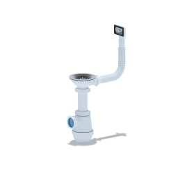 Сифон для кухонної мийки ANI-plast A0145S, 3 1/2 x 40 з гнучким переливом, без випуску Сифон для кухонної мийки ANI-plast A0145S, 3 1/2 x 40 з гнучким переливом, без випуску