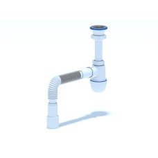 Сифон для мийки ANI-plast C0115, 1 1/2 х 40 з гнучкою трубою 40 x 40/50