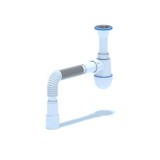Сифон для мийки ANI-plast C2015, 1 1/4 х 40 з литим випуском, з гнучкою трубою 40 x 40/50