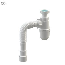 Сифон для умивальника SoloPlast Т-0315, пластик, гофра