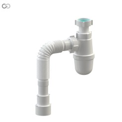 Сифон для умивальника SoloPlast Т-0315, пластик, гофра