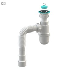 Сифон для умивальника SoloPlast Т-0415 пляшковий (пласт. випуск, гофра) Сифон для умивальника SoloPlast Т-0415 пляшковий (пласт. випуск, гофра)