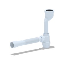 Сифон для пісуару ANI-plast U1016 з виходом на 32 мм, з гнучкою трубою 32 x 40/50