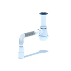 Сифон для мийки ANI-plast A0515, 1 1/2 x 40 з гнучкою трубою 40 x 40/50