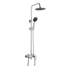 Душова система з верхнім душем Frap F2416, вилив, лійка 3 режими, хром