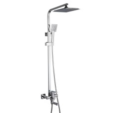 Душова система Frap F2420, поворотний вилив, лійка 1 режим, хром