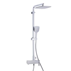 Душова система GAPPO G2417-8, вилив - перемикач на лійку, білий/хром