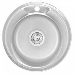 Кухонна мийка WEZER Satin 490x180мм з сифоном 1034793 Кухонна мийка WEZER Satin 490x180мм з сифоном 1034793