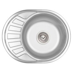 Кухонна мийка WEZER Satin 570x450x180мм з сифоном 1034803 Кухонна мийка WEZER Satin 570x450x180мм з сифоном 1034803