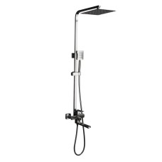 Душова система Frap F24802, поворотний вилив - перемикач на лійку, 1 режим, нержавіюча сталь