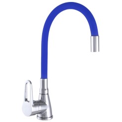 Кухонний змішувач WEZER SOP4-R045-BLUE з гнучким виливом синій Кухонний змішувач WEZER SOP4-R045-BLUE з гнучким виливом синій