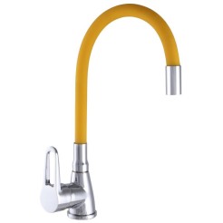 Кухонний змішувач WEZER жовтий гнучкий виливом SOP4-R045-YELLOW Кухонний змішувач WEZER жовтий гнучкий виливом SOP4-R045-YELLOW
