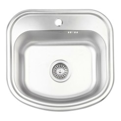 Кухонна мийка WEZER Satin 490x470x180мм з сифоном 1037502 Кухонна мийка WEZER Satin 490x470x180мм з сифоном 1037502