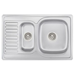 Кухонна мийка WEZER Satin 780x500x180мм з сифоном 1037506 Кухонна мийка WEZER Satin 780x500x180мм з сифоном 1037506