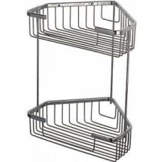 Полиця кутова Frap F335-1, 2-х ярусна, 240х320 мм, хром