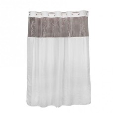 Шторка - фіранка для ванної GAPPO G8654, терілен-поліестер, 18х200 см, білий