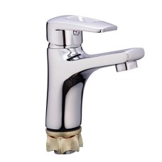 Змішувач для умивальника WEZER UNO1-A446, хром