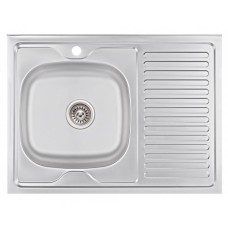 Кухонна мийка WEZER W8060L(06) Satin 600x800x160 мм + сифон