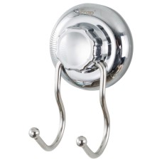 Гачок подвійний для ванної Frap F3905-2 на присосці, хром