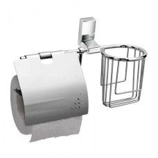 Паперотримач Frap F1803-1 з місцем під освіжувач, білий/хром