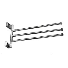 Рушникотримач поворотний потрійний Frap F1813 з 2-ма накладками, 397 мм, білий/хром