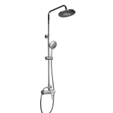 Душова система Frap F2449-20, перемикач на лійку, 3 режими, білий/хром