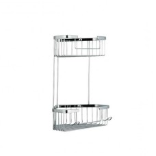 Полиця кутова Frap F351-1, 2-х ярусна, 240х320 мм, хром