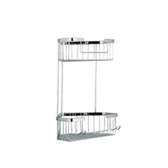 Полиця кутова Frap F351-1, 2-х ярусна, 240х320 мм, хром