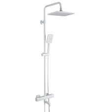 Душова система з термостатом GAPPO G2491-8, вилив - перемикач на лійку, білий
