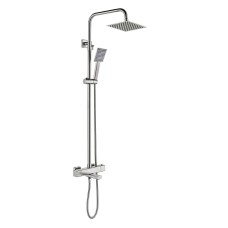 Душова система з термостатом GAPPO G2499-40, вилив - перемикач на лійку, 3-функції, нержавіюча сталь