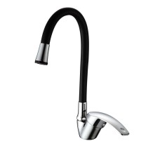 Змішувач для кухні FRUD R40055-2 з гнучким виливом, чорний