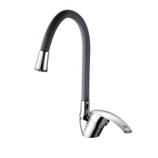 Змішувач для кухні FRUD R40055-3 з гнучким виливом, сірий