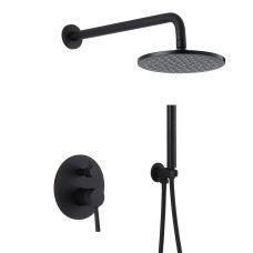 Душева система WEZER EKO17B-01-BLACK, нержавіюча сталь, чорний