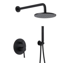 Душева система WEZER EKO17B-01-BLACK, нержавіюча сталь, чорний