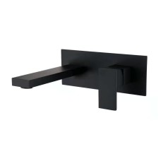 Вбудований змішувач для умивальника WEZER PRO10-02-BLACK, нержавіюча сталь, чорний