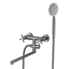 Змішувач для ванни WEZER VAL6-10, нержавіюча сталь