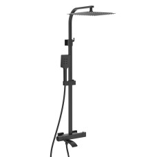 Душова система з термостатом GAPPO G2407-60 вилив - перемикач на лійку, 3-функції, чорний