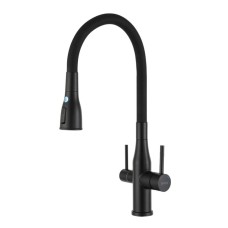 Змішувач для кухні GAPPO G4399-66 із підключенням фільтра питної води, чорний