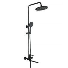 Душова система FRAP F2467-6 поворотний вилив - перемикач на лійку, 3 режими, чорний