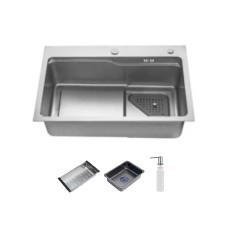 Кухонна мийка ITAL HD7546, 750x460мм, нержавіюча сталь, сатин