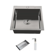 Кухонна мийка ITAL HD5050-G, 500x500мм, нержавіюча сталь, сірий