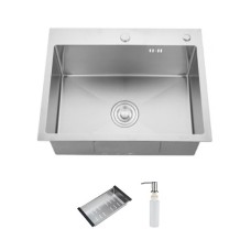 Кухонна мийка ITAL HD6045, 600x450мм, нержавіюча сталь, сатин