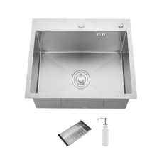 Кухонна мийка ITAL HD6050, 600x500мм, нержавіюча сталь, сатин