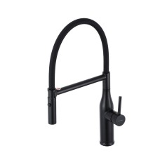 Змішувач для кухні GAPPO G4098-26 з гнучким виливом, нерж. сталь, чорний