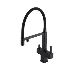 Змішувач для кухні під осмос GAPPO G4395-56 з гнучким виливом, чорний