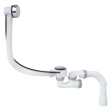 Сифон для ванни ITAL B1014SA з ревізією, переливом НА, гофротрубою 40х40/50