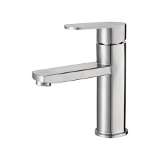 Змішувач для умивальника WEZER ODA1-15, нержавіюча сталь, Ø35, сатин