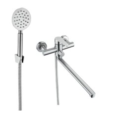 Змішувач для ванни WEZER EKO7-17, нержавіюча сталь, Ø 35, сатин