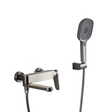 Змішувач для ванни GAPPO G3210-9, поворот. вилив, латунь, збройова сталь