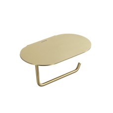 Паперотримач GAPPO G30703-3 з полицею, золотий сатин